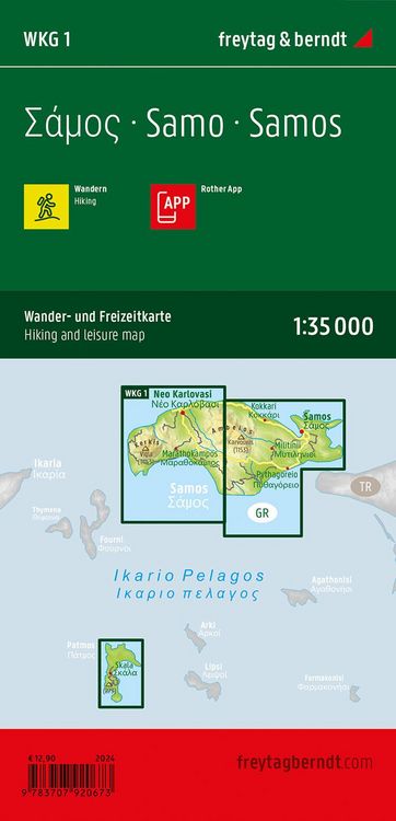 Produktbild: Freytag & berndt Wanderkarte WKG 1 Samos 1:35.000