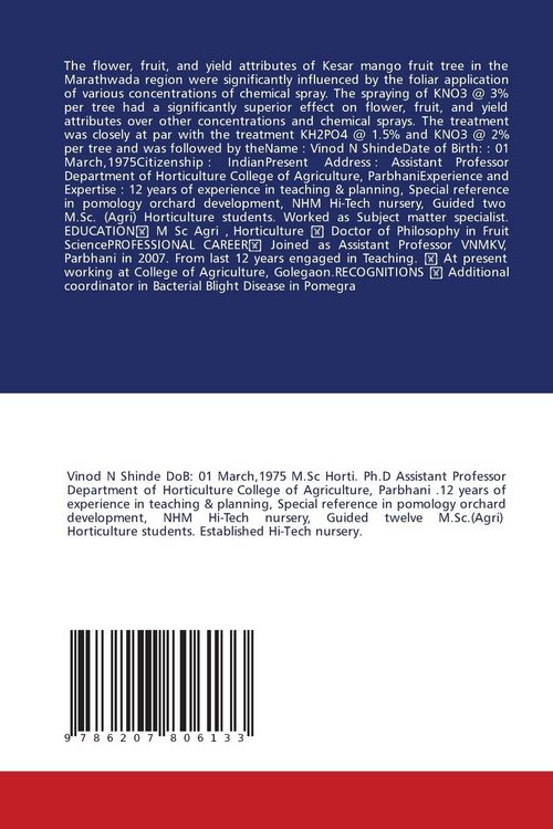 Produktbild: Response of Foliar Nnutrition to Induce Flowering in Mango