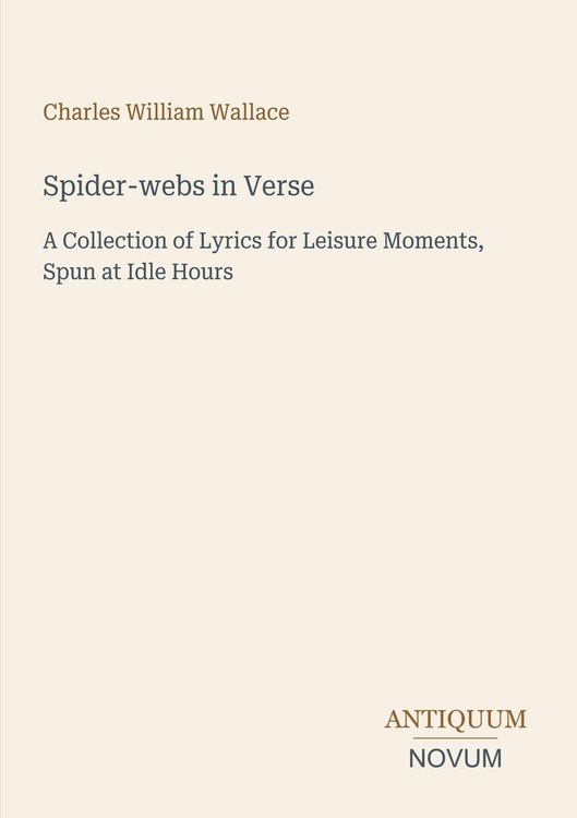 Produktbild: Spider-webs in Verse