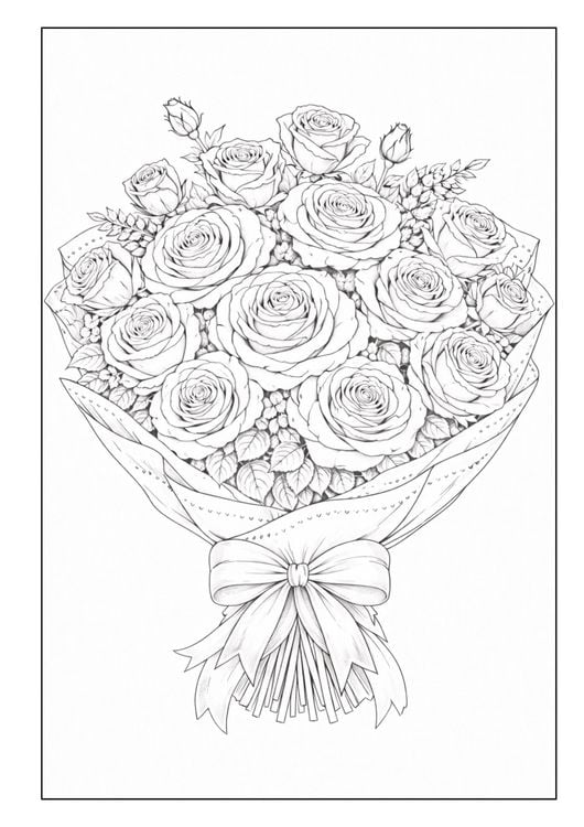 Produktbild: Blumen Malbuch f&uuml;r Erwachsene mit 50 sch&ouml;nen Ausmalmotiven
