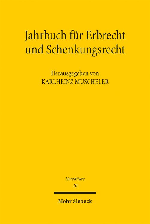 Produktbild: Jahrbuch f&uuml;r Erbrecht und Schenkungsrecht
