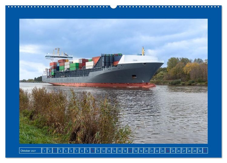 Produktbild: Unterwegs auf dem Nord-Ostsee-Kanal (hochwertiger Premium Wandkalender 2027 DIN A2 quer), Kunstdruck in Hochglanz