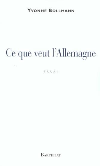 Produktbild: Ce que veut l'Allemagne
