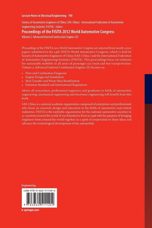Produktbild: Proceedings of the FISITA 2012 World Automotive Congress