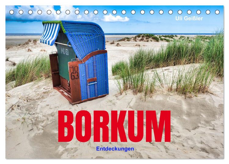 Produktbild: BORKUM Entdeckungen (Tischkalender 2026 DIN A5 quer), CALVENDO Monatskalender