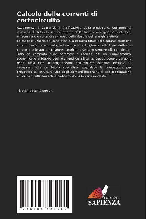 Produktbild: Calcolo delle correnti di cortocircuito