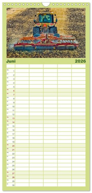 Produktbild: Familienplaner 2026 - Landwirtschaft - die Zukunft ist digital mit 5 Spalten (Wandkalender, 21 x 45 cm) CALVENDO