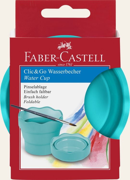 Produktbild: Faber-Castell Wasserbecher Clic&Go t&uuml;rkis
