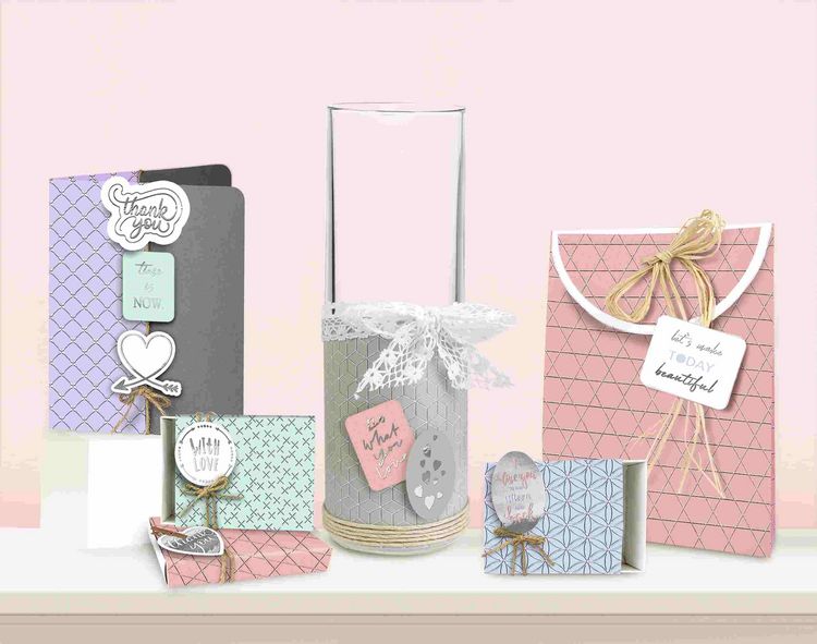 Produktbild: URSUS Spezialpapiere Designkarton Geometric, DIN A5, 5 Blatt