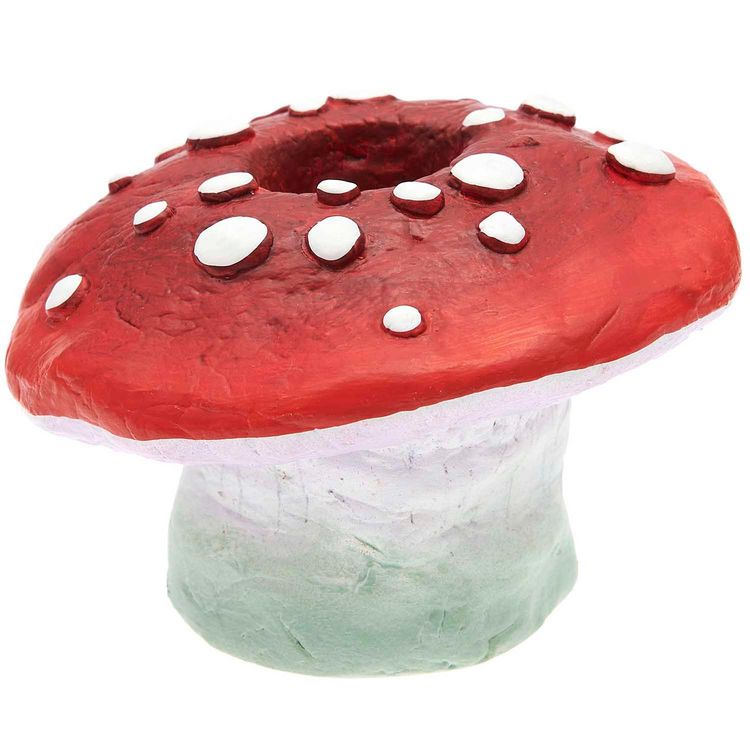 Produktbild: Kerzenhalter Fliegenpilz aus Zement, &Oslash; 10 cm x 7 cm, passend f&uuml;r Kerzen &Oslash; 2,4 cm