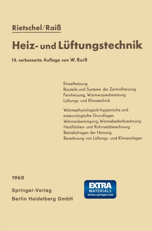Produktbild: H. Rietschels Lehrbuch der Heiz- und L&uuml;ftungstechnik