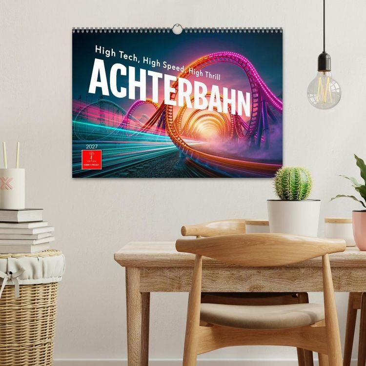 Produktbild: Achterbahn - High Tech, High Speed, High Thrill (Wandkalender 2027 DIN A3 quer), CALVENDO Monatskalender