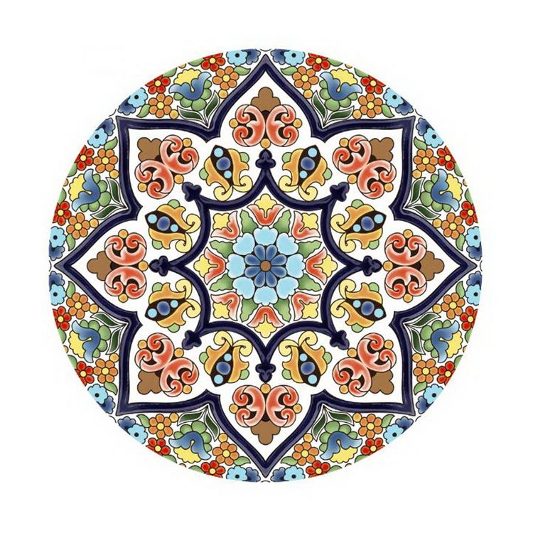 Produktbild: HTI-Living Bistro Sitzgruppe Metall blau Tisch mit 2 St&uuml;hlen Balkon Set Gartenm&ouml;bel Mosaik