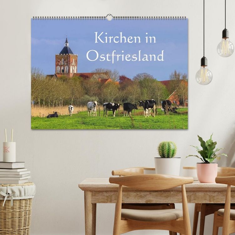 Produktbild: Kirchen in Ostfriesland (Wandkalender 2026 DIN A2 quer), CALVENDO Monatskalender