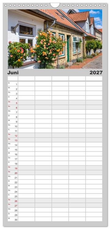 Produktbild: Familienplaner 2027 - Unterwegs in Schleswig mit 5 Spalten (Wandkalender, 21 x 45 cm) CALVENDO