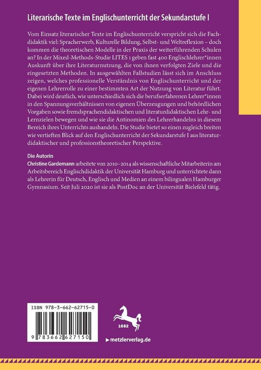Produktbild: Literarische Texte im Englischunterricht der Sekundarstufe I