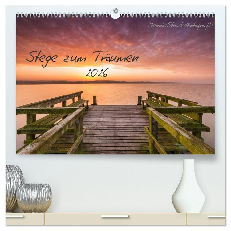 Produktbild: Stege zum Tr&auml;umen (hochwertiger Premium Wandkalender 2026 DIN A2 quer), Kunstdruck in Hochglanz