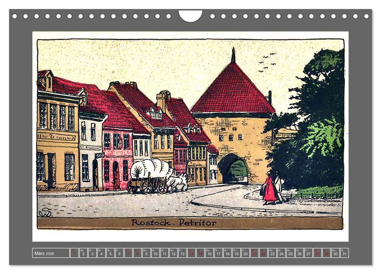 Produktbild: Gru&szlig; aus Rostock (Wandkalender 2026 DIN A4 quer), CALVENDO Monatskalender