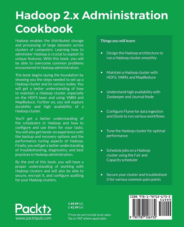 Produktbild: Hadoop 2.x Administration Cookbook