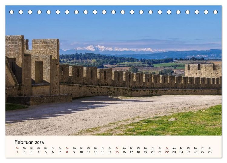 Produktbild: Cite von Carcassonne - Zeitreise ins Mittelalter (Tischkalender 2026 DIN A5 quer), CALVENDO Monatskalender