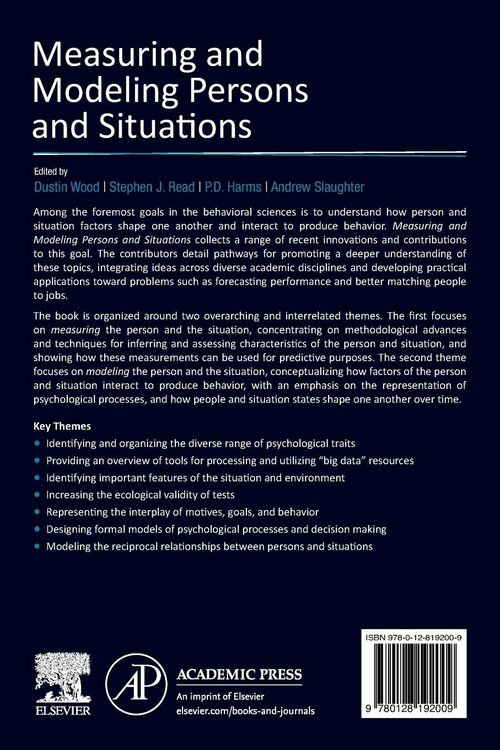 Produktbild: Measuring and Modeling Persons and Situations