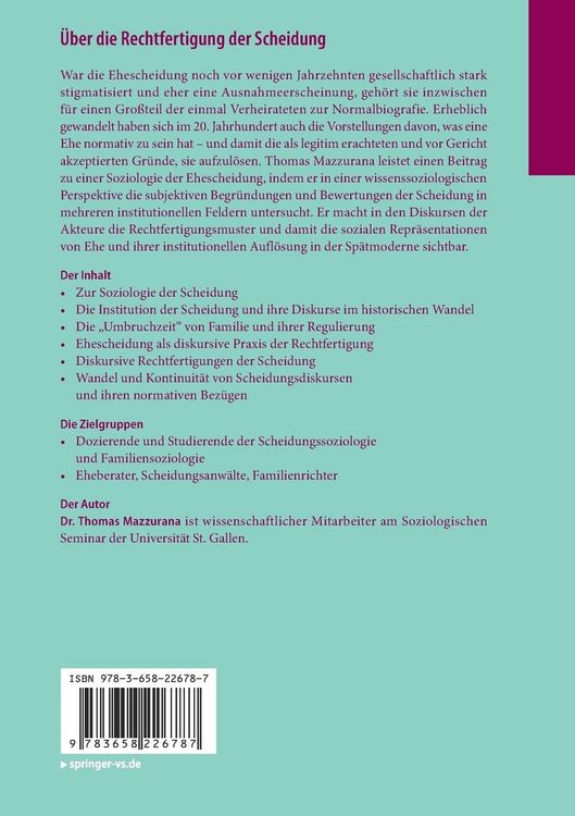 Produktbild: &Uuml;ber die Rechtfertigung der Scheidung