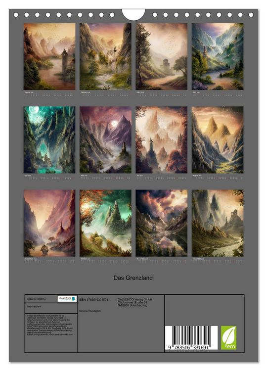 Produktbild: Das Grenzland (Wandkalender 2026 DIN A4 hoch), CALVENDO Monatskalender
