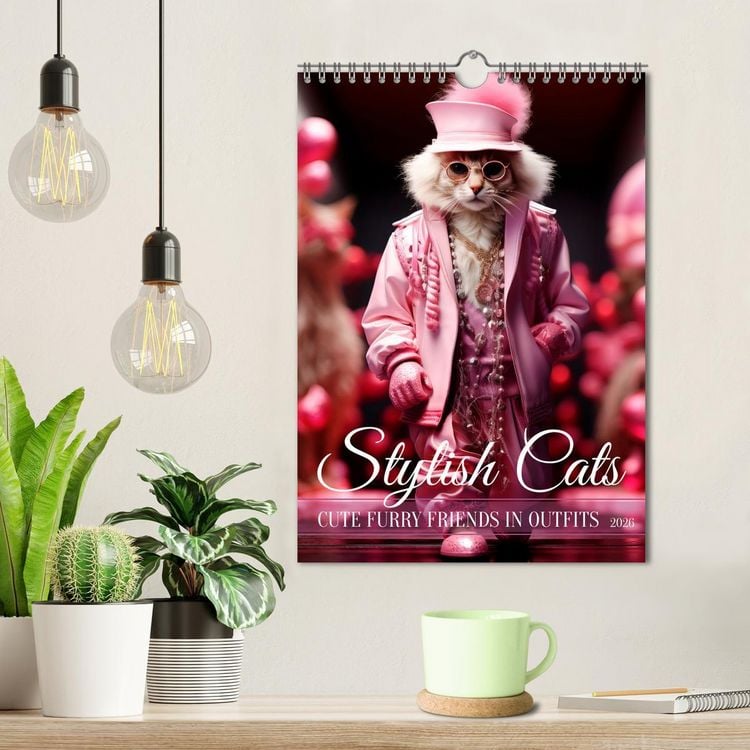 Produktbild: Stylish cats (Wall Calendar 2026 DIN A4 portrait), CALVENDO 12 Month Wall Calendar