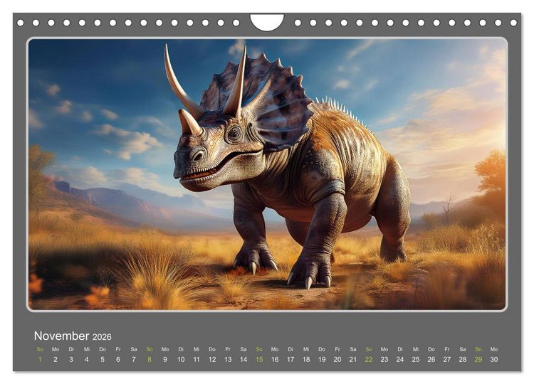 Produktbild: Riesenechsen der Urzeit (Wandkalender 2026 DIN A4 quer), CALVENDO Monatskalender