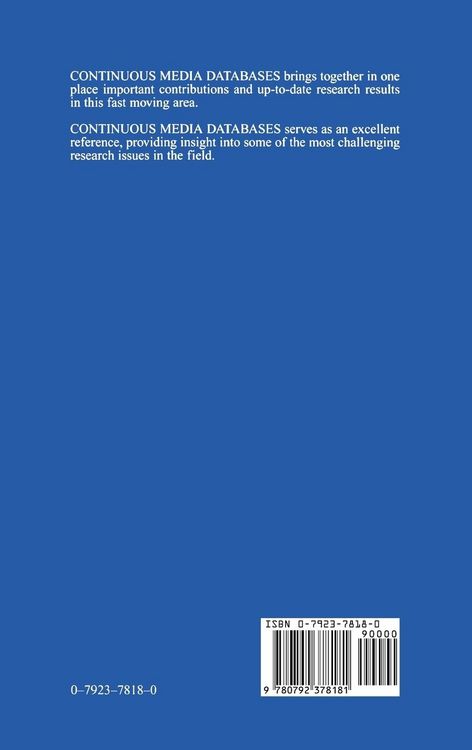 Produktbild: Continuous Media Databases