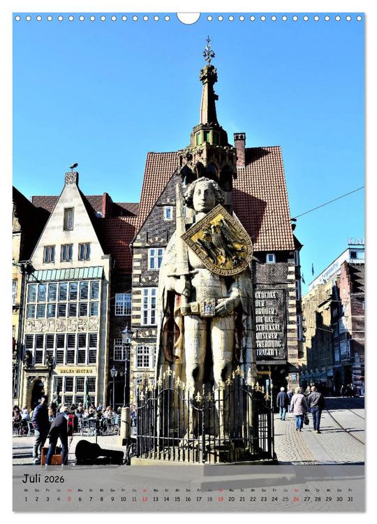 Produktbild: Freie Hansestadt BREMEN (Wandkalender 2026 DIN A3 hoch), CALVENDO Monatskalender