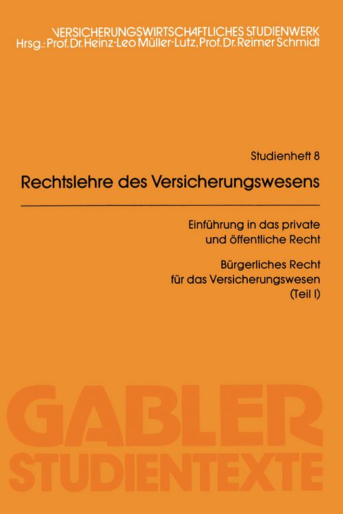Produktbild: Rechtslehre des Versicherungswesens (RLV)