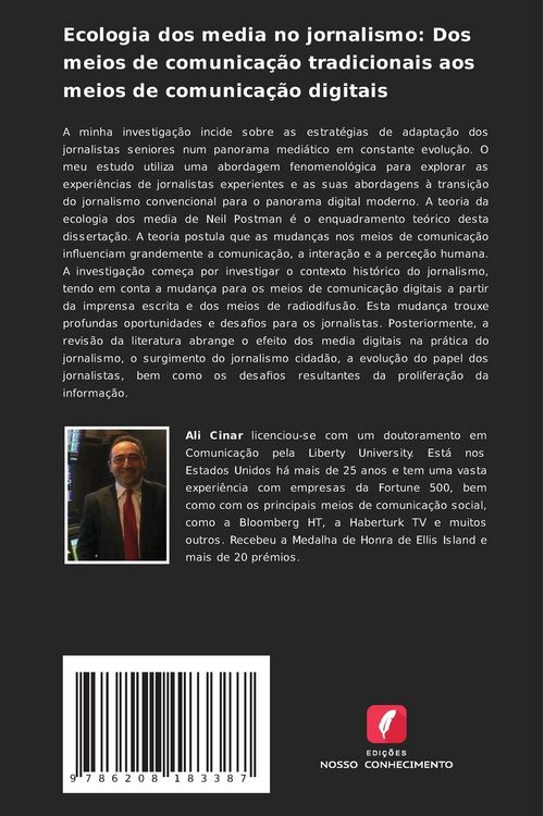Produktbild: Ecologia dos media no jornalismo: Dos meios de comunica&ccedil;&atilde;o tradicionais aos meios de comunica&ccedil;&atilde;o digitais