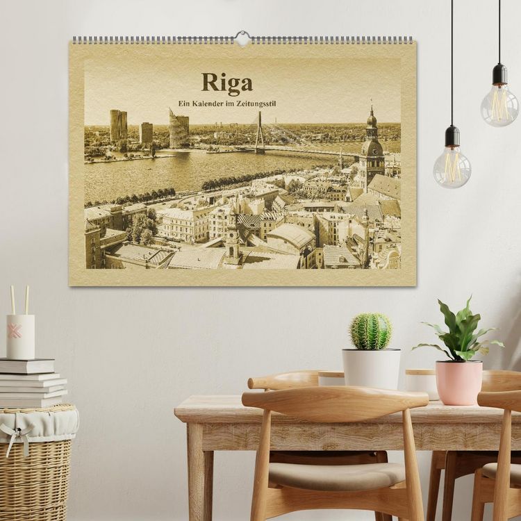 Produktbild: Riga &ndash; Ein Kalender im Zeitungsstil (Wandkalender 2026 DIN A2 quer), CALVENDO Monatskalender
