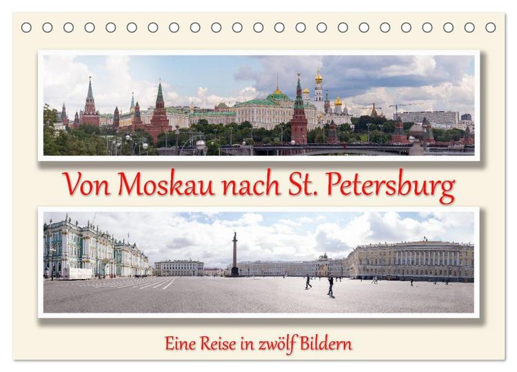 Produktbild: Von Moskau nach St. Petersburg (Tischkalender 2026 DIN A5 quer), CALVENDO Monatskalender