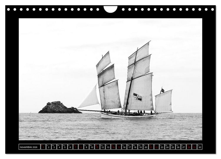 Produktbild: Voiles anciennes (Calendrier mural 2026 DIN A4 vertical), CALVENDO calendrier mensuel
