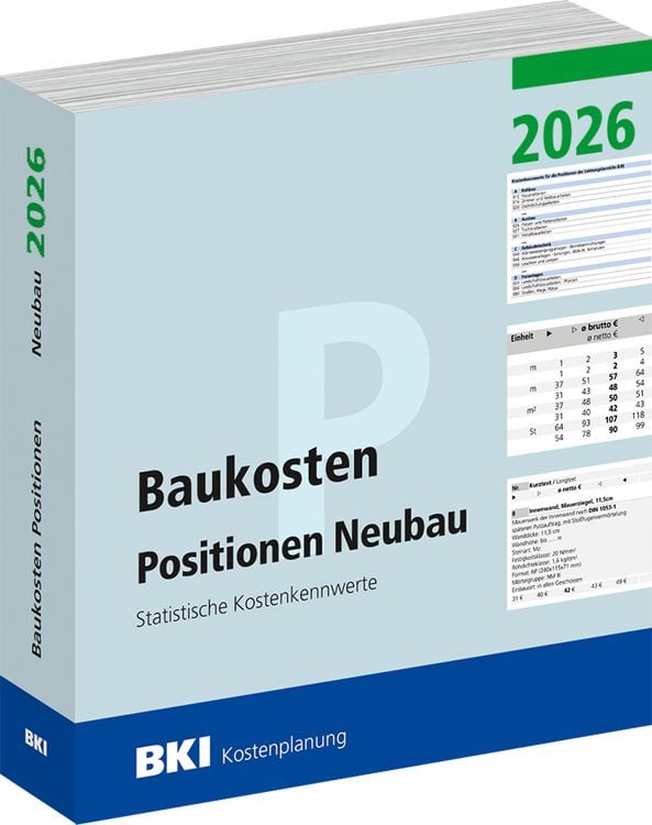 Produktbild: BKI Baukosten Neubau 2026 - Teil 3 Positionen
