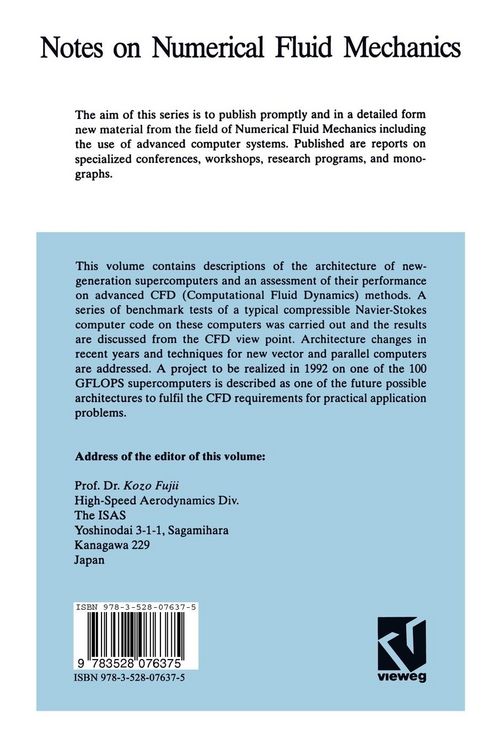 Produktbild: Supercomputers and Their Performance in Computational Fluid Dynamics