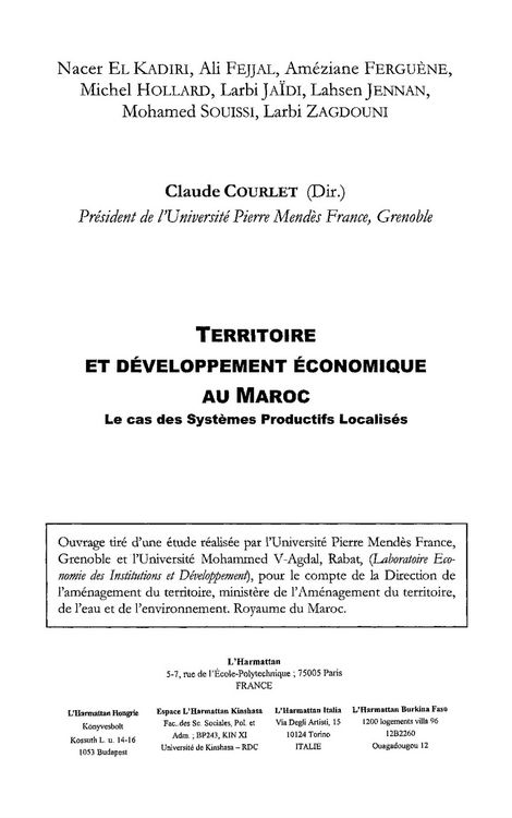 Produktbild: Territoire et developpement economique a