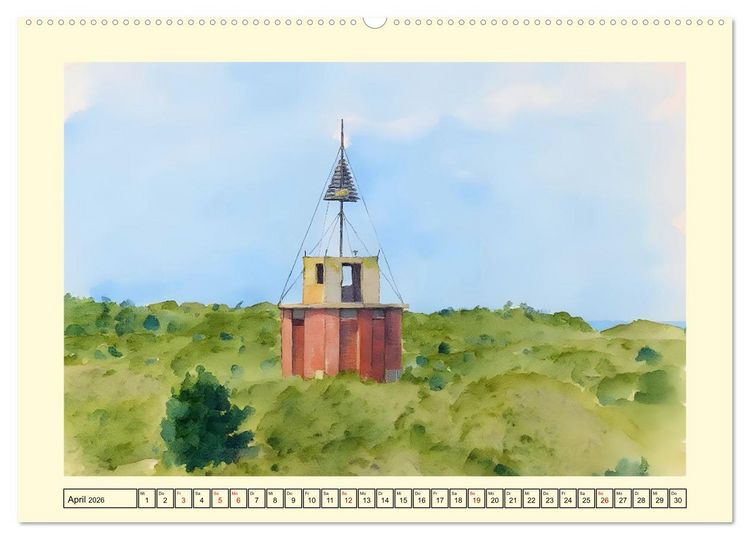 Produktbild: BORKUM Perle der Nordsee (Wandkalender 2026 DIN A2 quer), CALVENDO Monatskalender