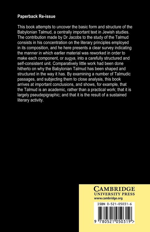 Produktbild: Structure and Form in the Babylonian Talmud