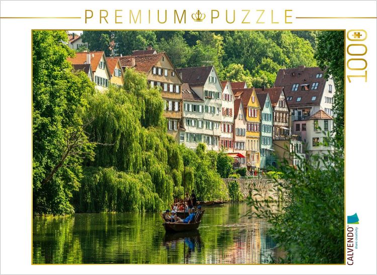 Produktbild: CALVENDO Puzzle Stocherkahnfahrt vor der historischen Altstadt T&uuml;bingens | 1000 Teile Lege-Gr&ouml;&szlig;e 64x48cm Foto-Puzzle f&uuml;r gl&uuml;ckliche Stunden