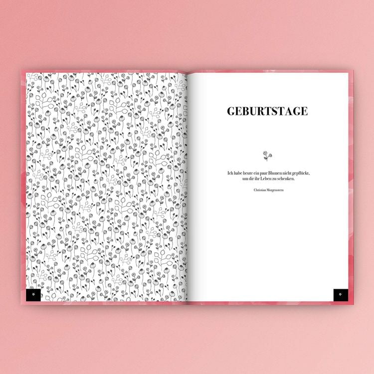 Produktbild: Adressbuch mit Geburtstagskalender | Kontaktbuch in DIN A5| Telefonregister & Adressbuch mit Telefonnummer, Adresse, E-Mail | Telefonbuch rosa