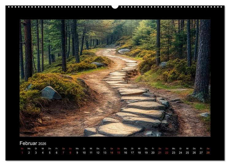 Produktbild: Geheimnisvolle Wege (hochwertiger Premium Wandkalender 2026 DIN A2 quer), Kunstdruck in Hochglanz