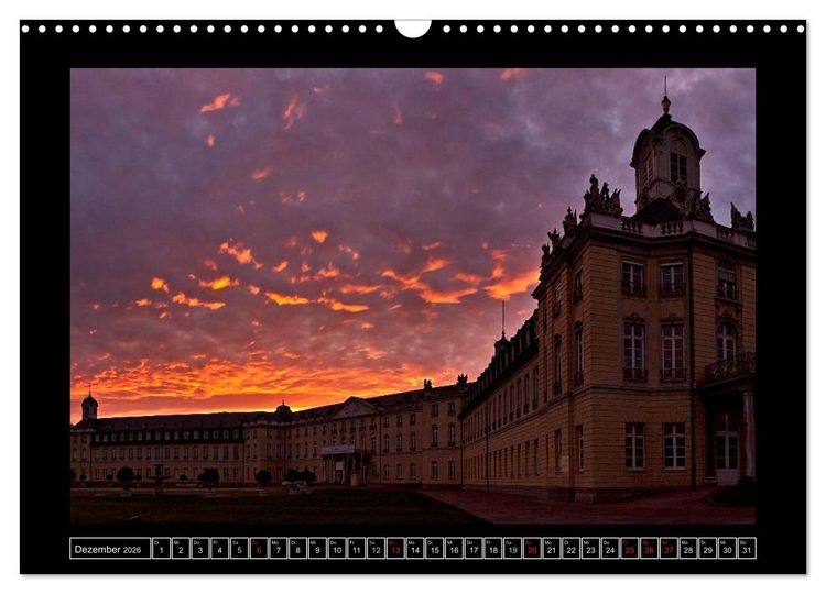 Produktbild: Karlsruhe Tag und Nacht (Wandkalender 2026 DIN A3 quer), CALVENDO Monatskalender