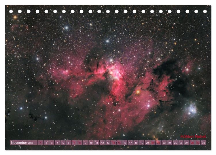 Produktbild: Deep Sky Kalender (Tischkalender 2026 DIN A5 quer), CALVENDO Monatskalender