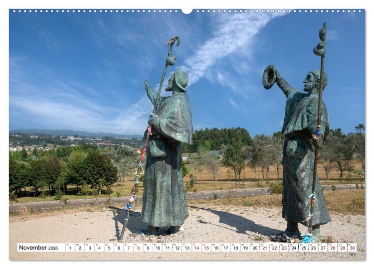 Produktbild: Unterwegs - Camino Primitivo. Zu Fu&szlig; auf der &auml;ltesten Route des Jakobsweges (Wandkalender 2026 DIN A2 quer), CALVENDO Monatskalender