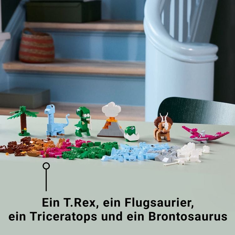 Produktbild: LEGO Classic Kreative Dinosaurier, Bauset mit Tierfiguren 11041