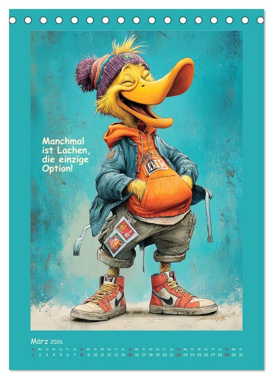 Produktbild: Quack Attacke. Enten au&szlig;er Kontrolle (Tischkalender 2026 DIN A5 hoch), CALVENDO Monatskalender