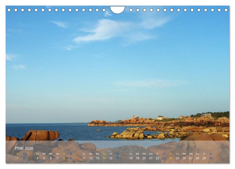 Produktbild: BRETAGNE La C&ocirc;te de granit rose (Calendrier mural 2026 DIN A4 vertical), CALVENDO calendrier mensuel